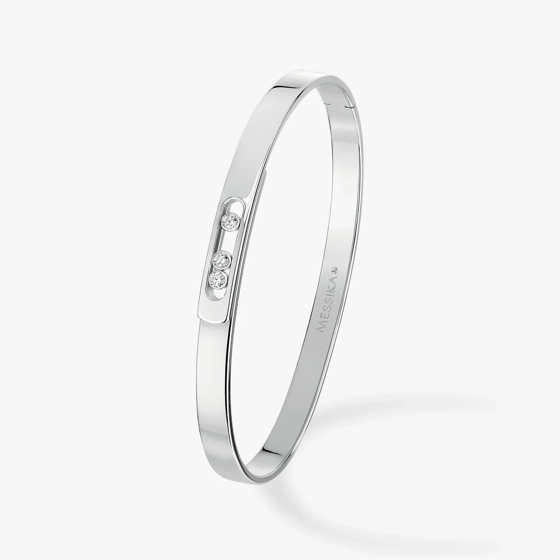 0.11ctw White Gold Diamond Bangle Bracelet