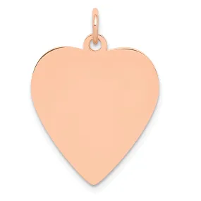 14K Rose Gold Polished Heart Shaped Disc Design Pendant