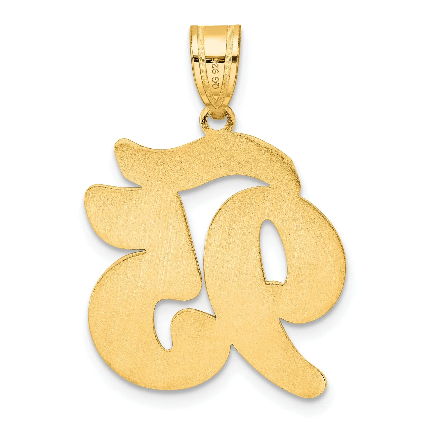 14k Yellow Gold Polished Finish Script Design Number 95 Charm Pendant