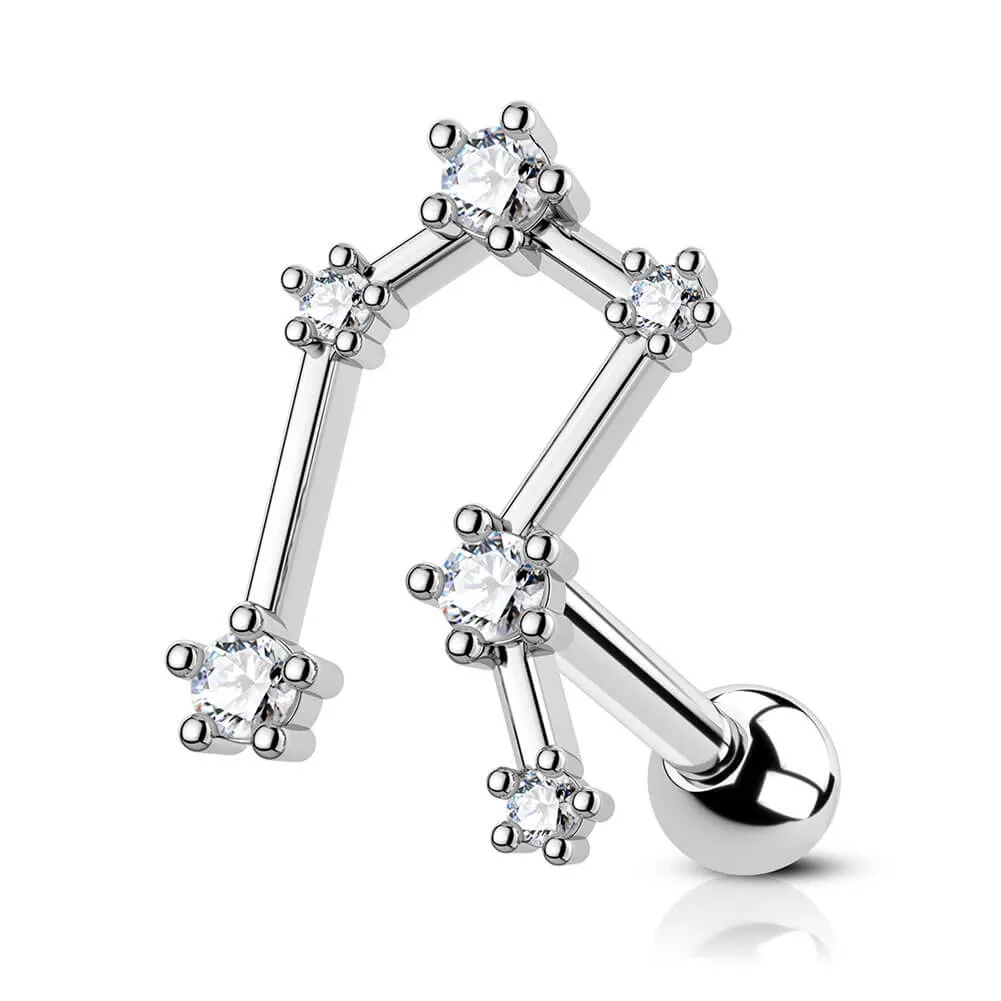 16G Zodiac Twelve Star Constellation Cartilage Earring