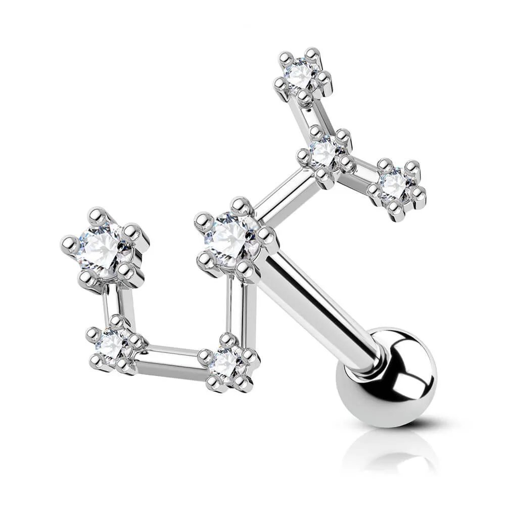 16G Zodiac Twelve Star Constellation Cartilage Earring