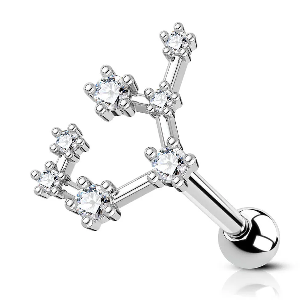 16G Zodiac Twelve Star Constellation Cartilage Earring