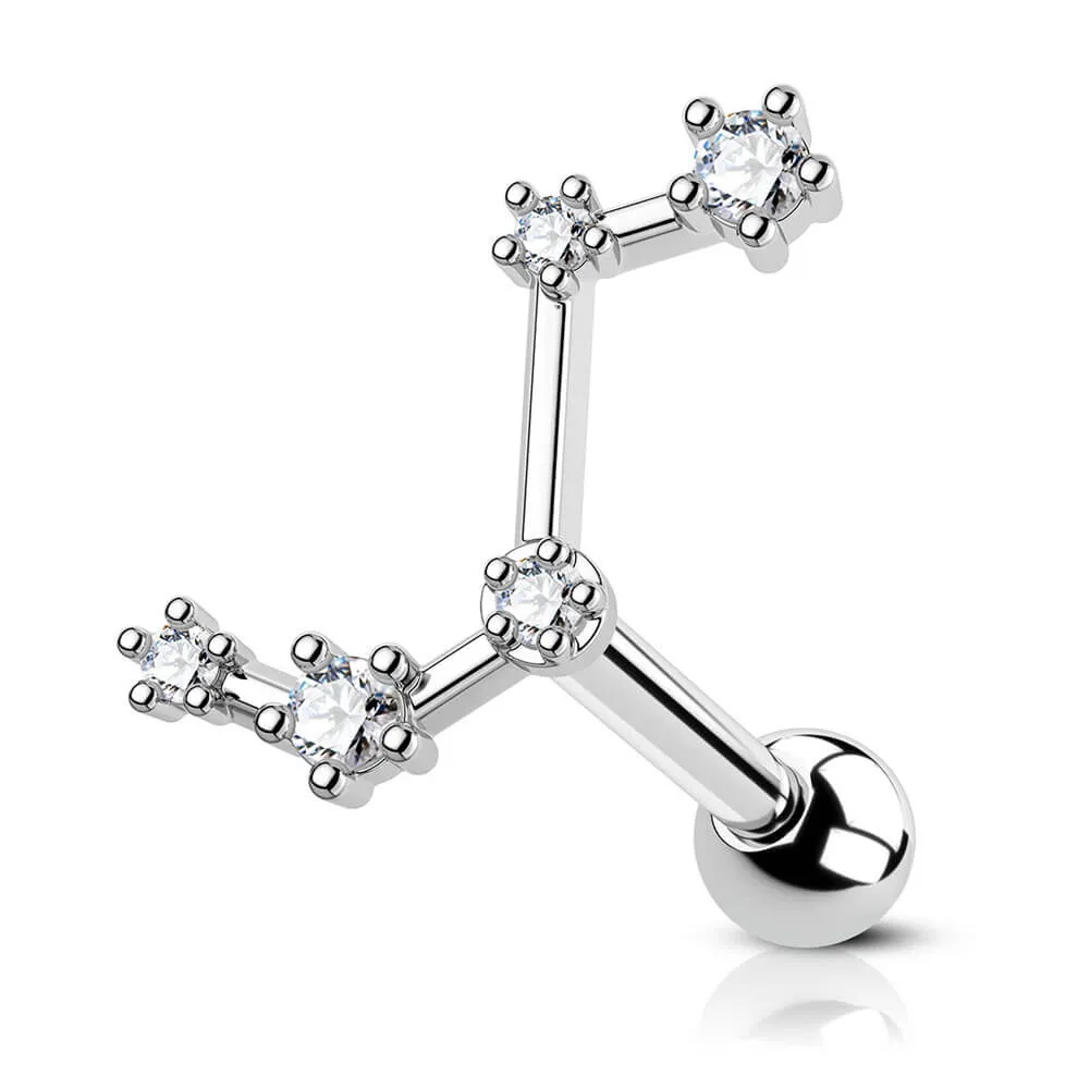 16G Zodiac Twelve Star Constellation Cartilage Earring