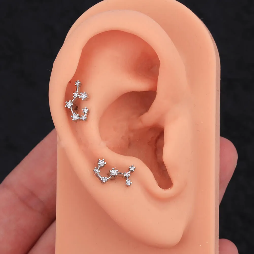 16G Zodiac Twelve Star Constellation Cartilage Earring