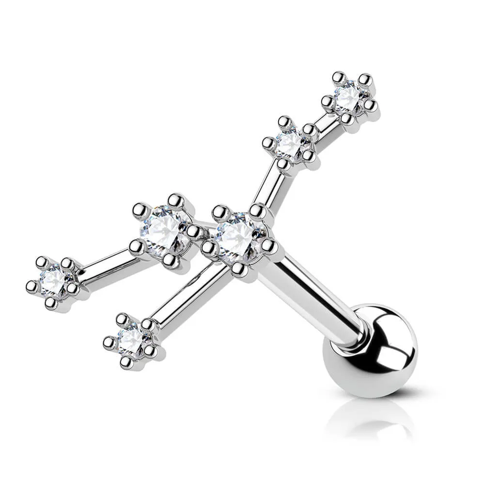 16G Zodiac Twelve Star Constellation Cartilage Earring