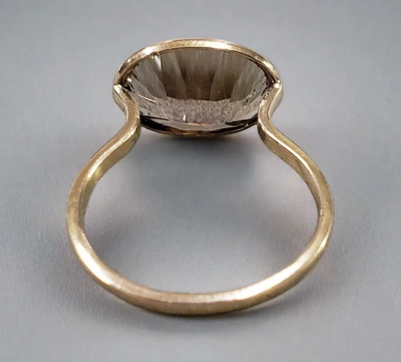 18k Gold Champagne Quartz Ring