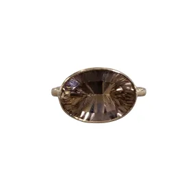 18k Gold Champagne Quartz Ring