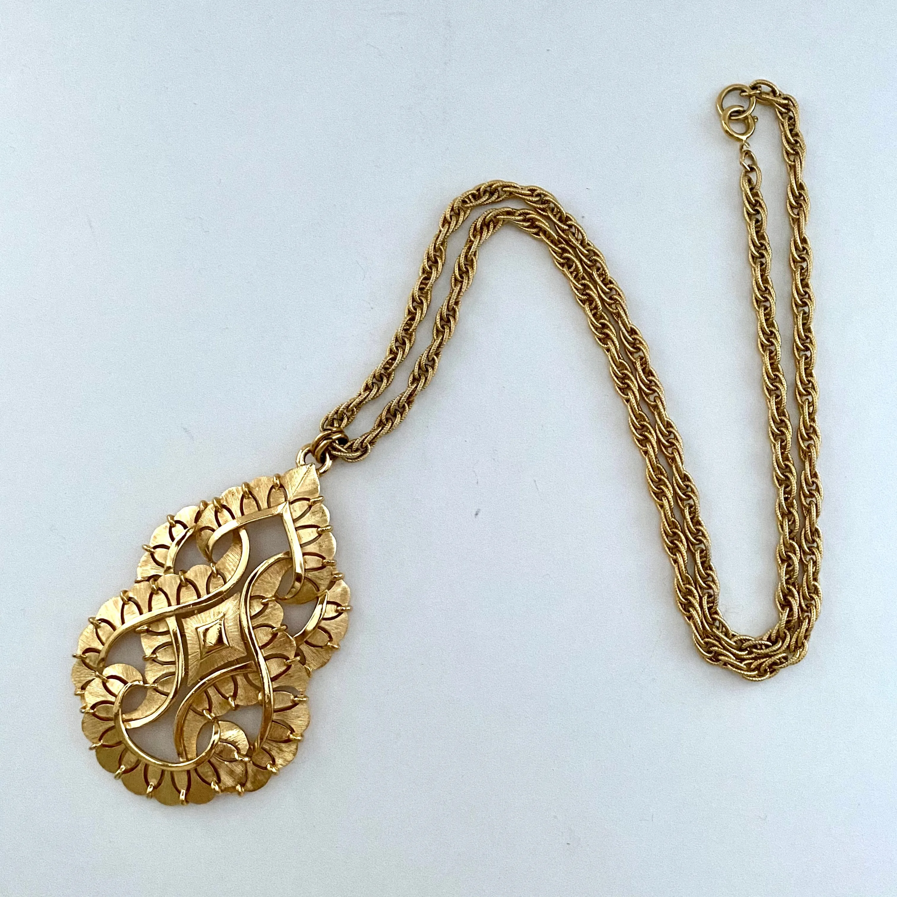 1960s Trifari Large Pendant Necklace