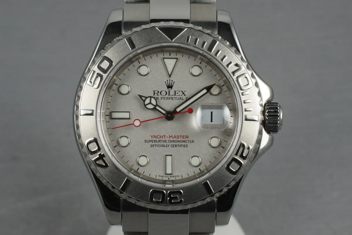 1999 Rolex Platinum and Stainless Steel Yacht-Master 16622