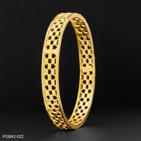 24ct Heavy Gold Plated Boho Style Bangle PGB42-022