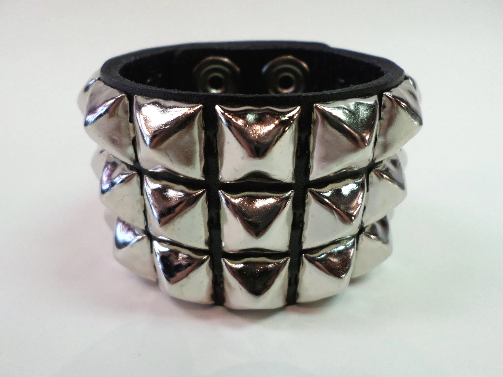 3 Row Pyramid Stud Bracelet