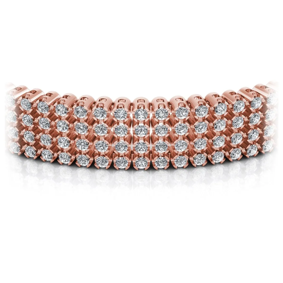 7.00-9.00 CT Round Cut Diamonds - Diamond Bracelet