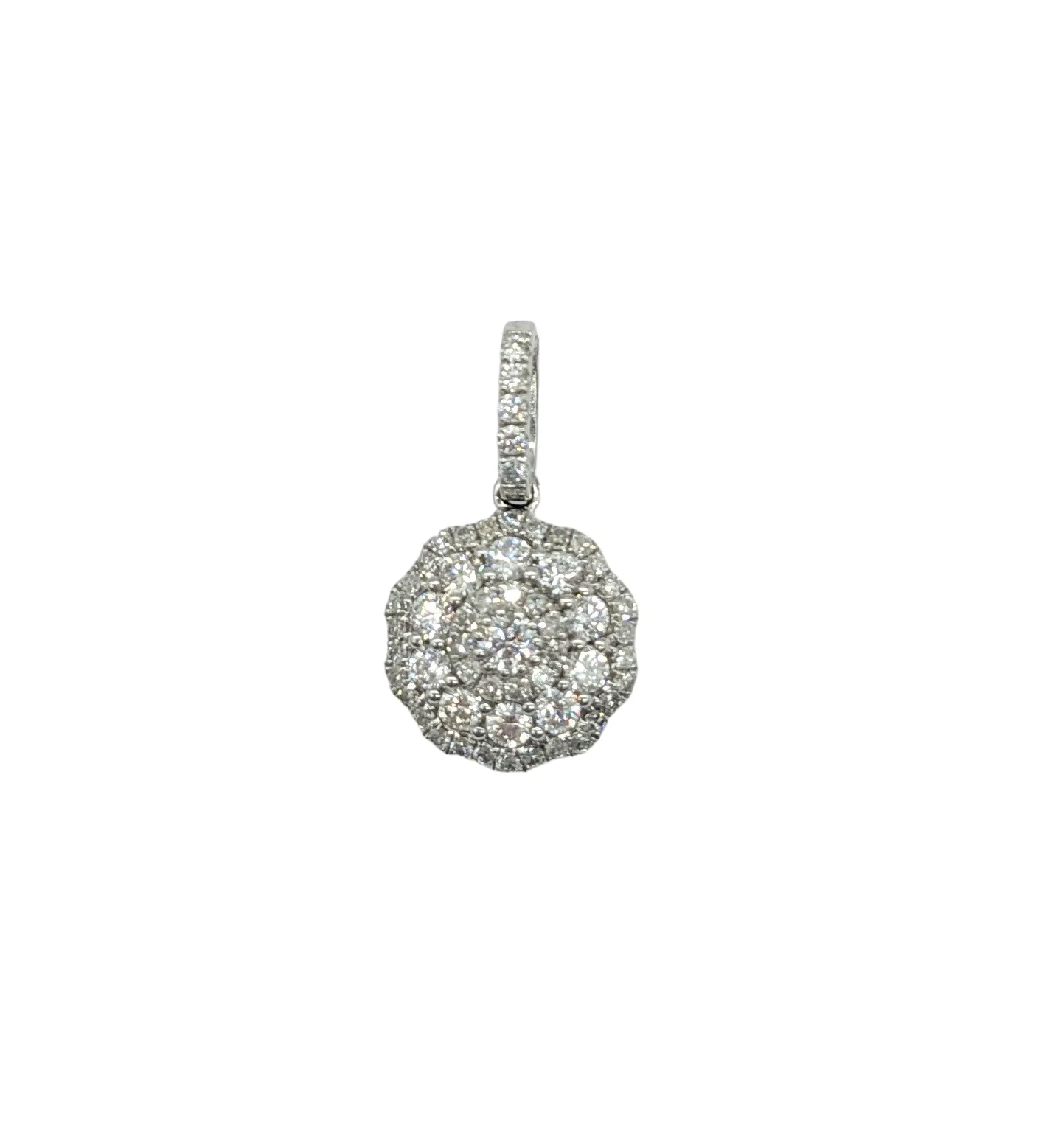 78 Point Total Weight Diamond Cluster Pendant