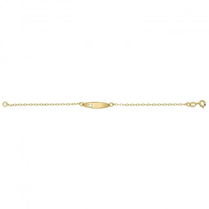 9ct Yellow Gold Baby ID Bracelet BR066