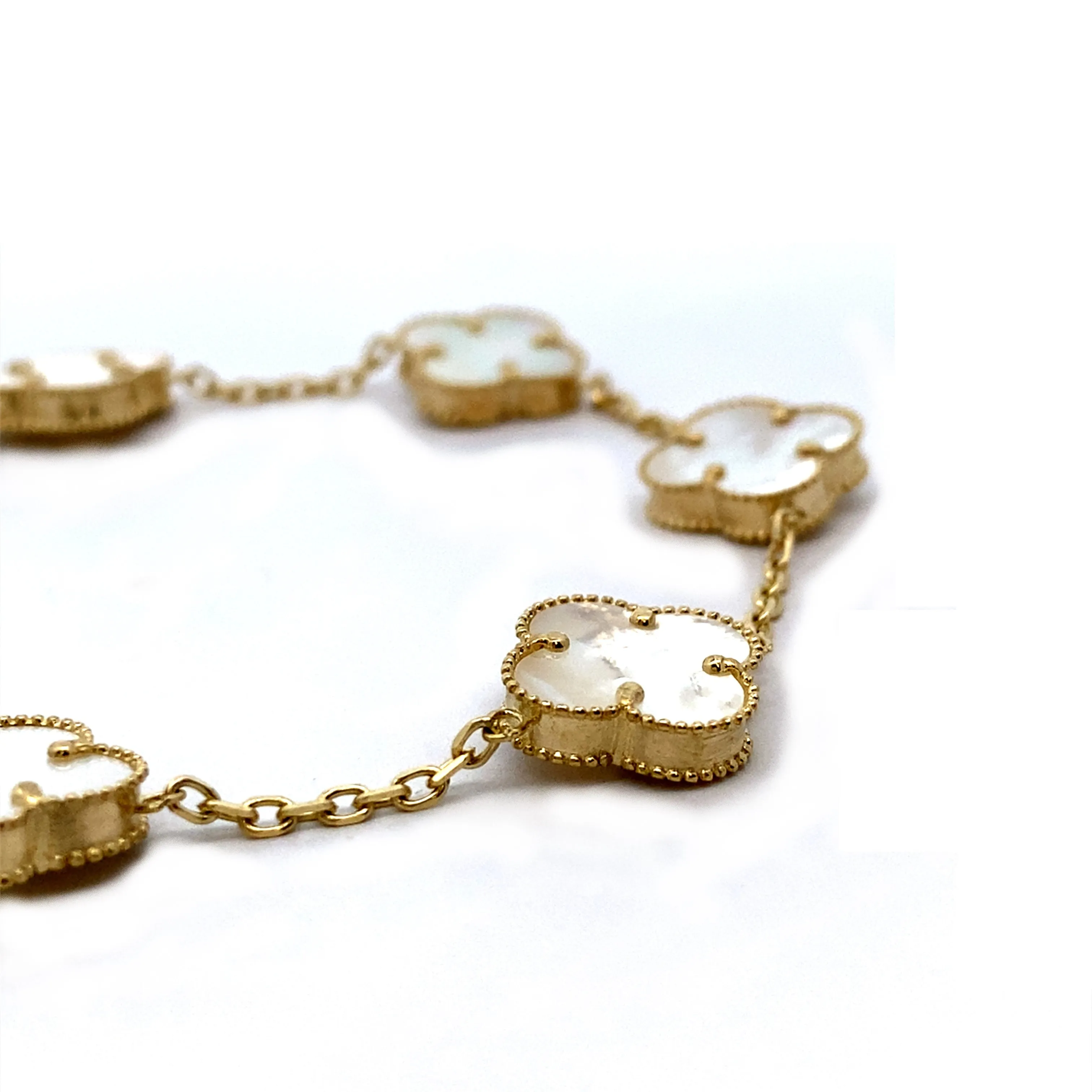 9ct Yellow Gold Reversible Clover/Quatrefoil Bracelet