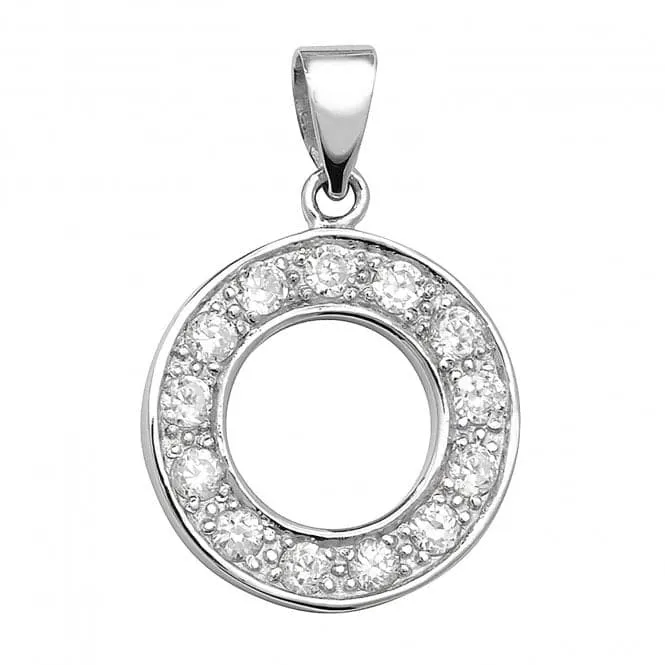 Acotis Silver Pendant Zirconia Set Initial G6125/O