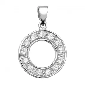 Acotis Silver Pendant Zirconia Set Initial G6125/O