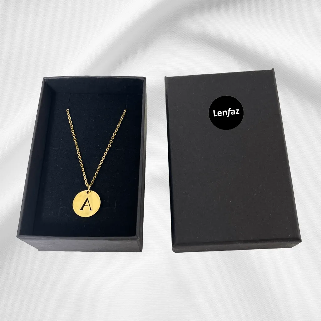 Alphabet Necklace Gold Plated - Letter M