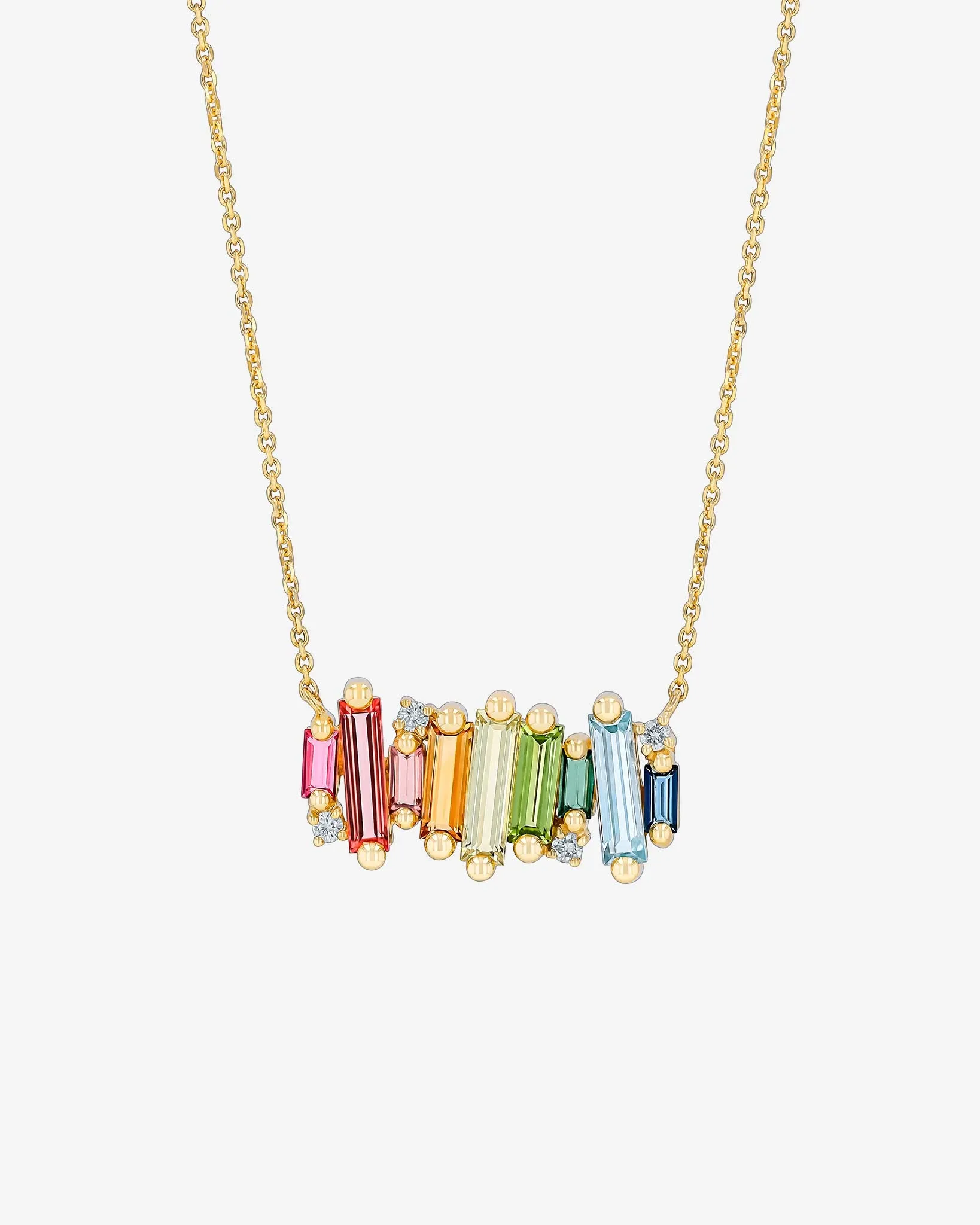 Amalfi Burst Rainbow Stacker Pendant