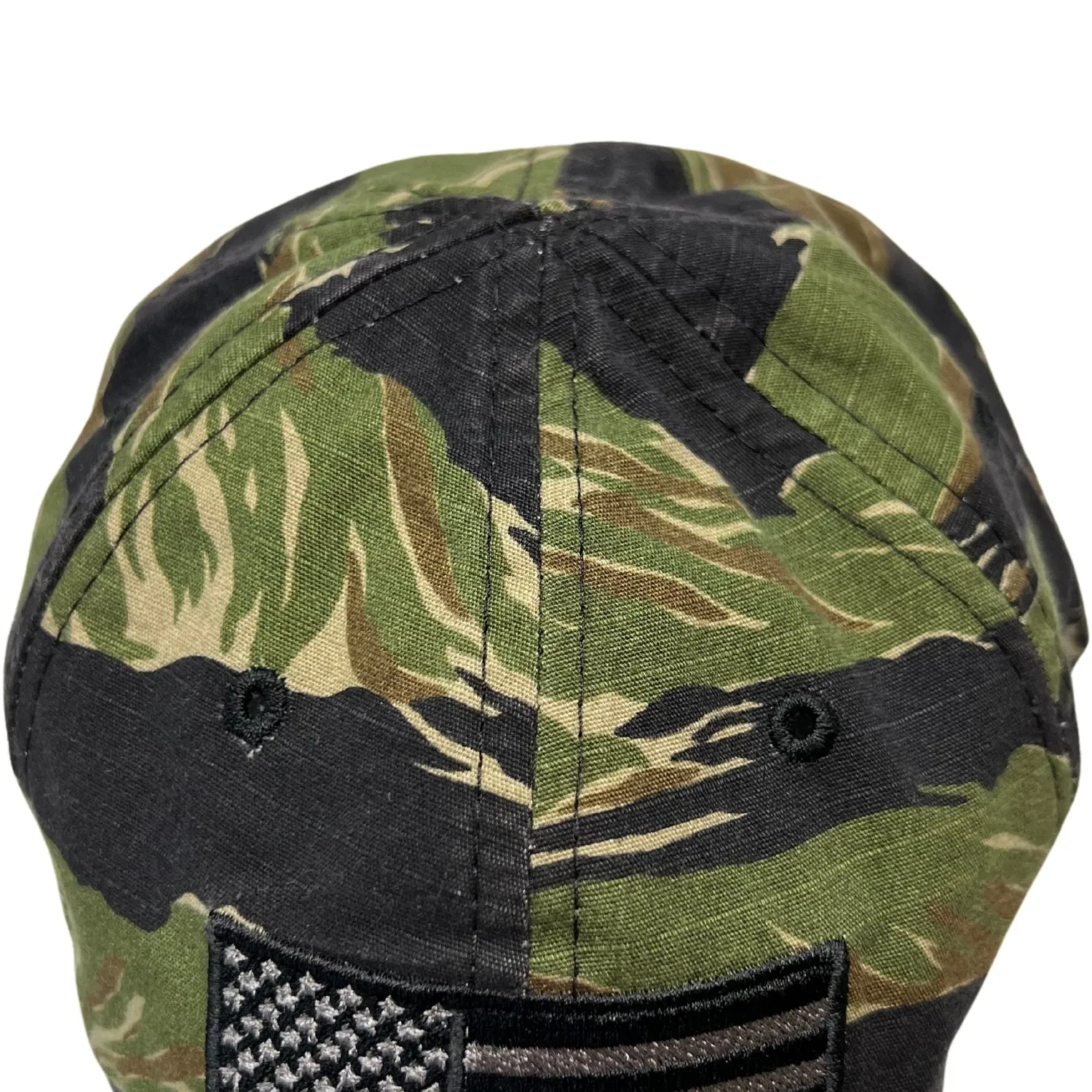 American Flag Full Fabric Tiger Stripe Camouflage Range Hat