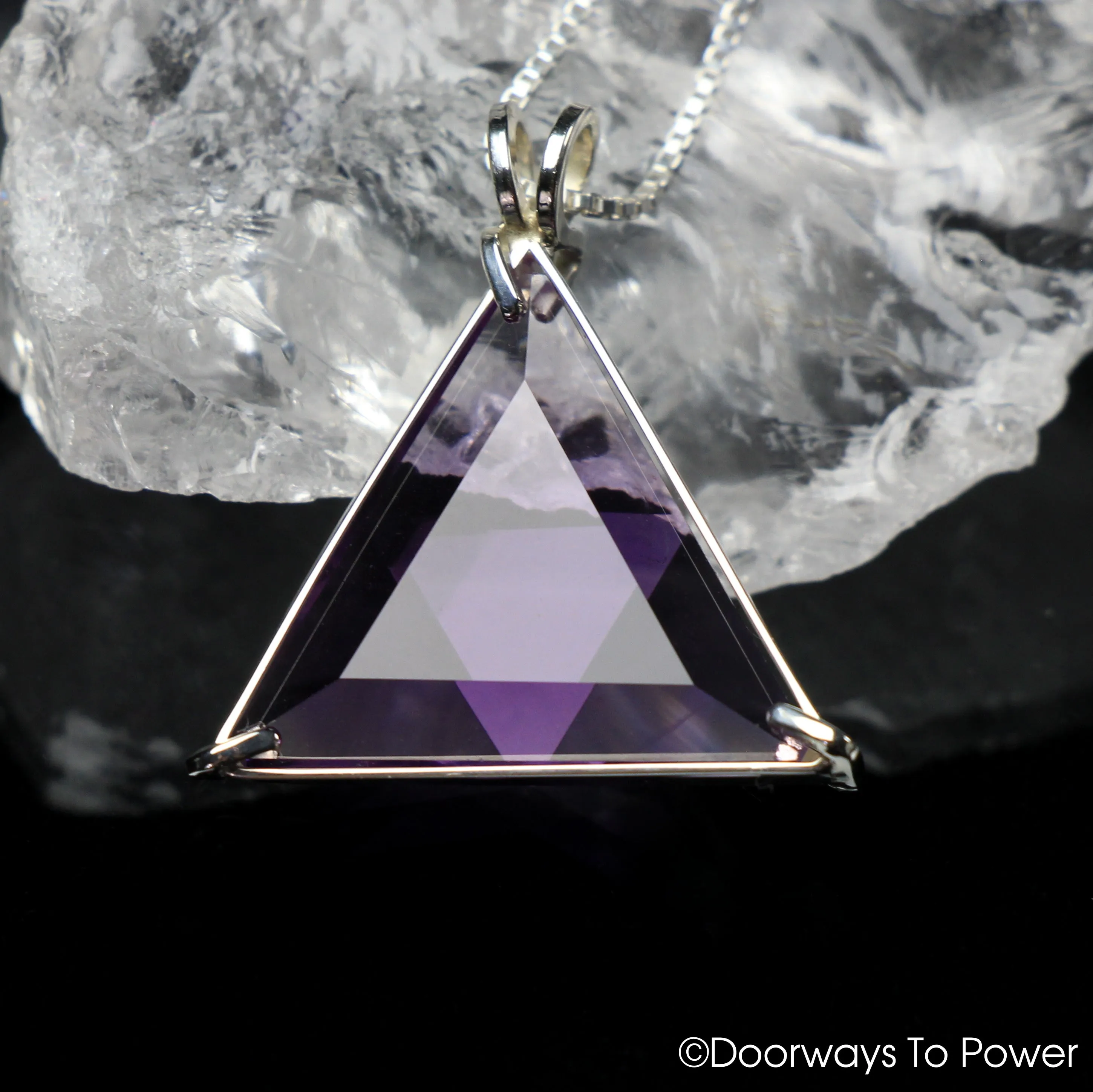 Amethyst Star of David Vogel Crystal Pendant .925 SS