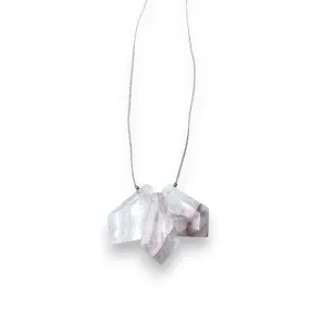 ANN LIGHTFOOT - TRIPLE QUARTZ PENDANT NECKLACE