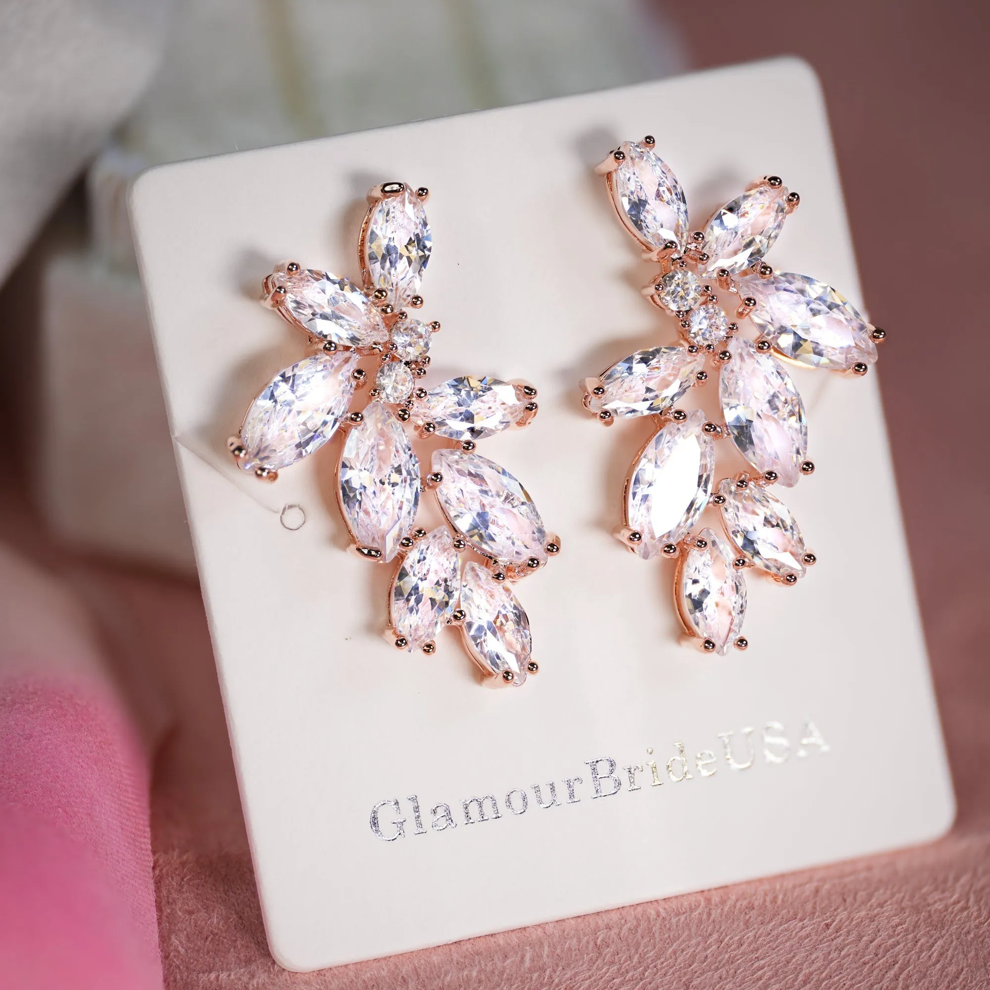 April - Crystal Bridal Studs