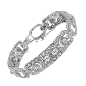 Art Deco Antique Diamond Platinum Bracelet