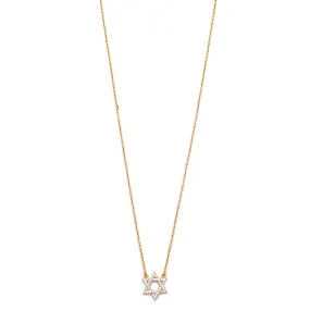 Ashley Gold Sterling Silver Gold Plated Attached CZ Star Necklace