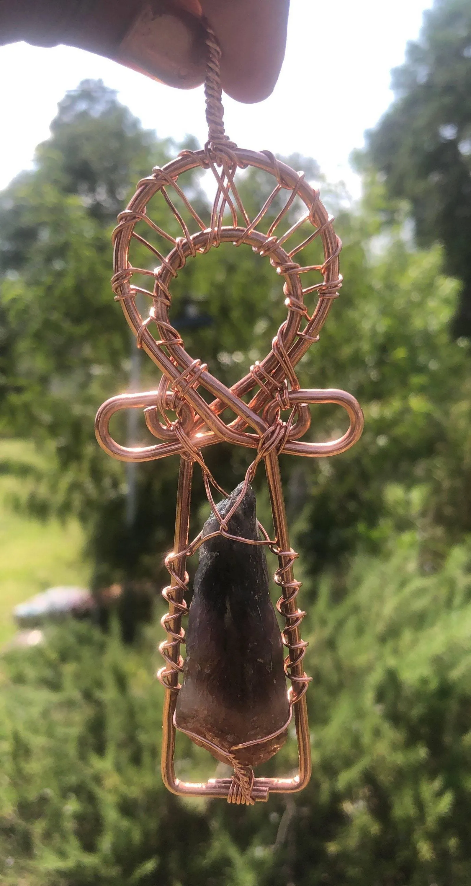 Auralite 23 Copper Ankh Wearable Pendant Necklace