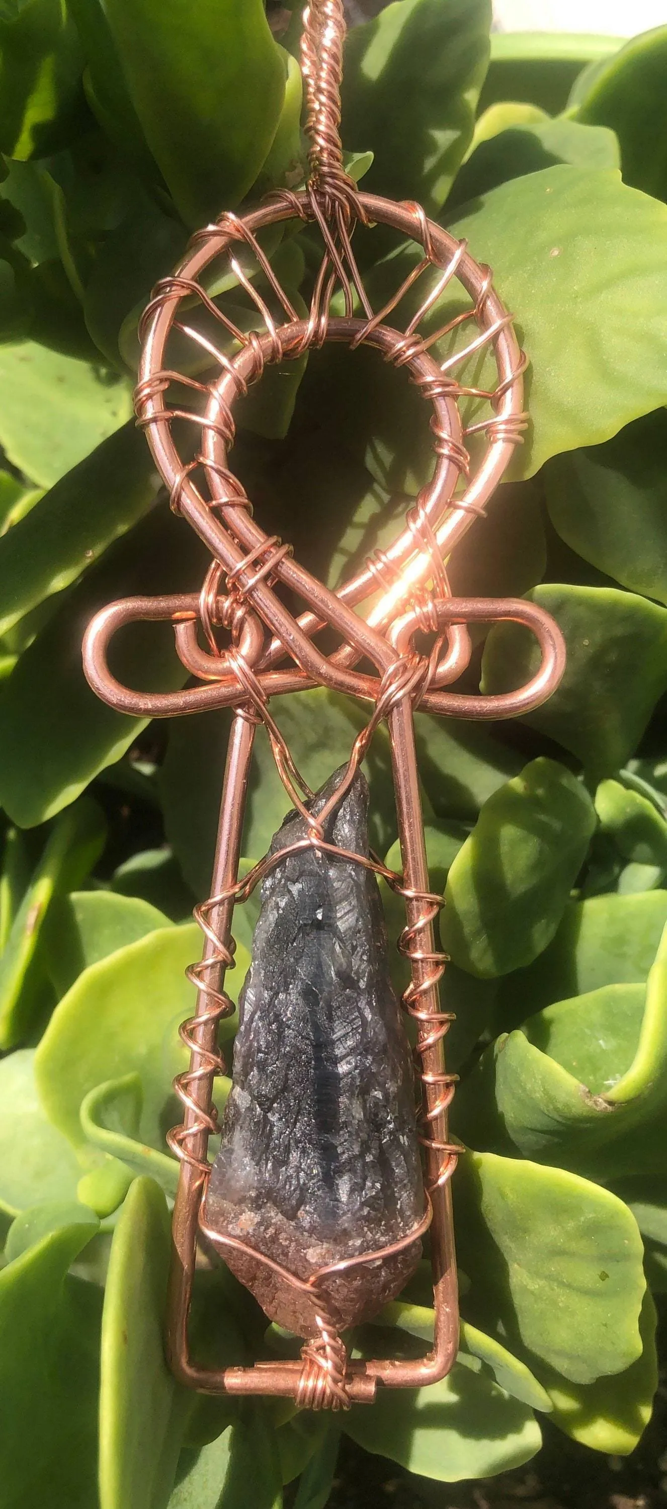 Auralite 23 Copper Ankh Wearable Pendant Necklace