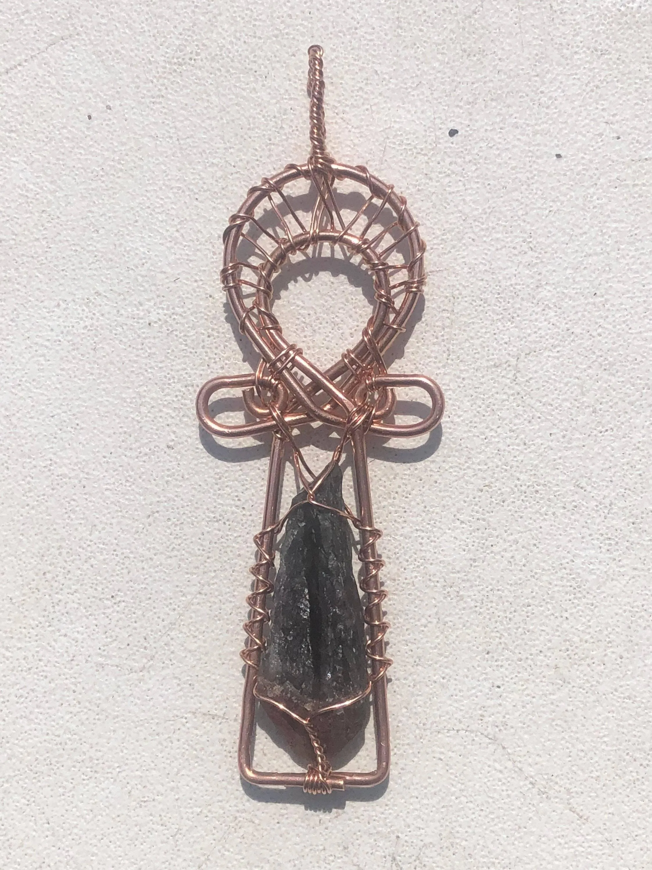 Auralite 23 Copper Ankh Wearable Pendant Necklace