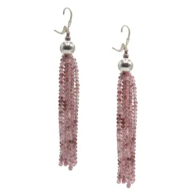 Avani, Strawberry Quartz Chandelier Earrings