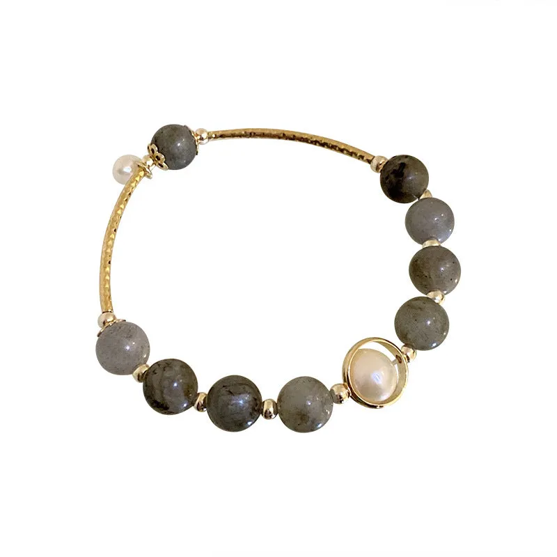 Baroque Pearl Moonstone Bracelet