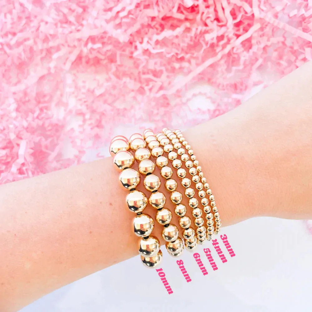 Beaded Blondes | 6MM Gold Beaded Bracelet