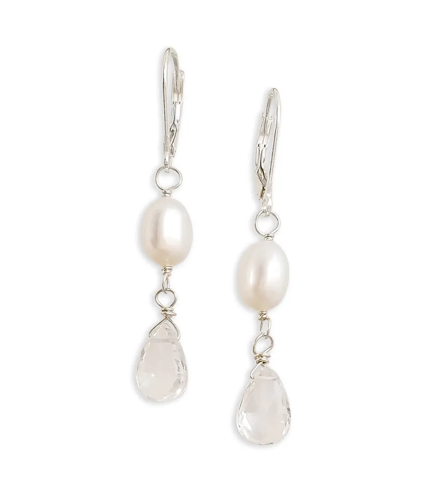 Belle Pearl & Rock Quartz Earrings