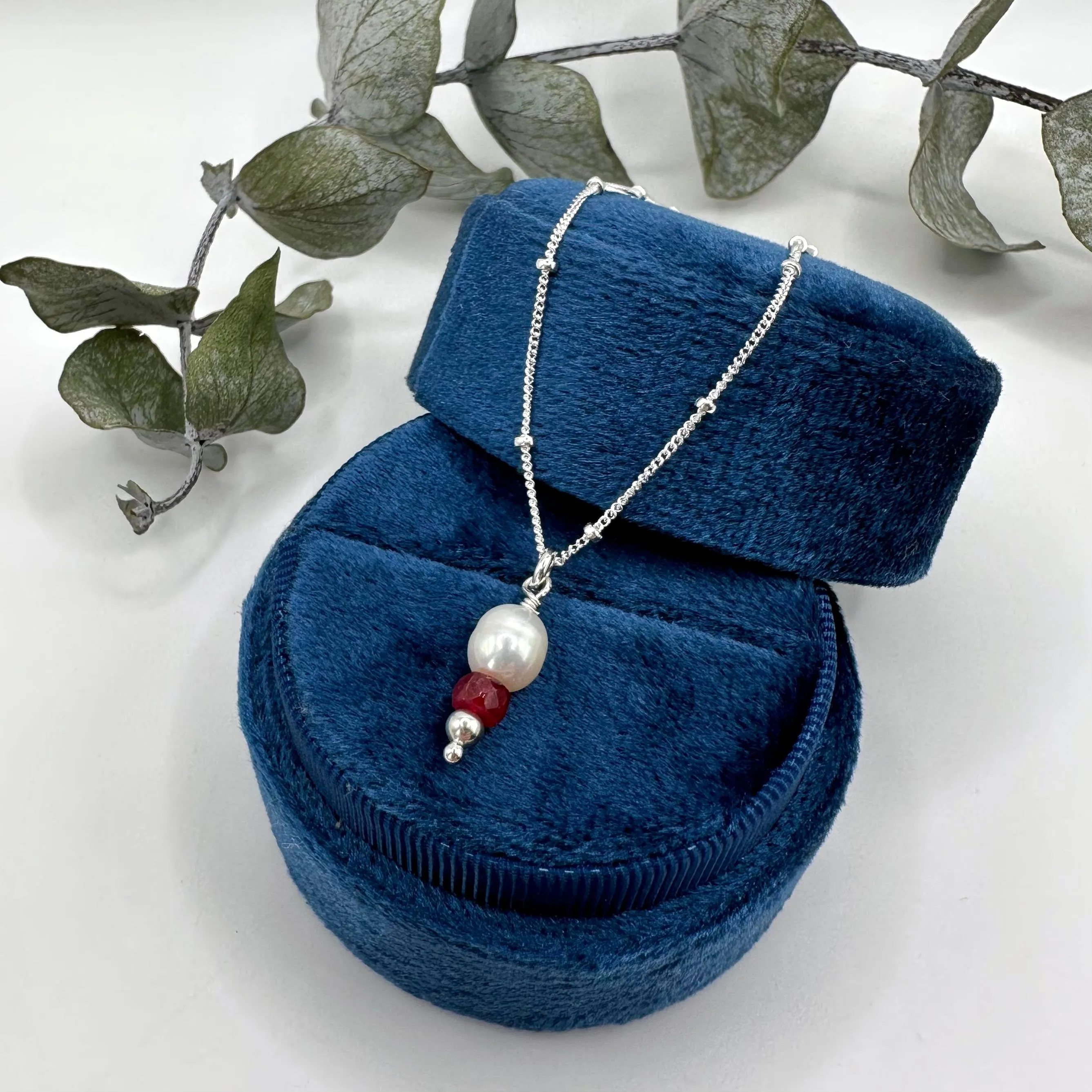 Beloved Pearl & Birthstone Necklace