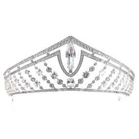 Big Royal Tiara for Wedding,Cubic zircon Diadem for Women Headpieces CH10221