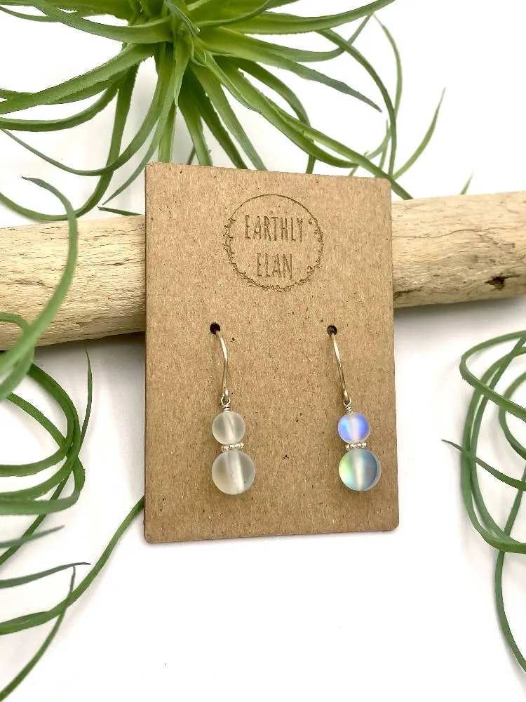 Blue Aura Quartz Earrings