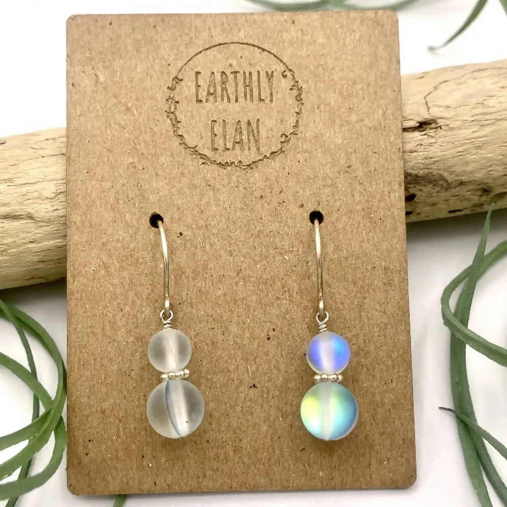 Blue Aura Quartz Earrings