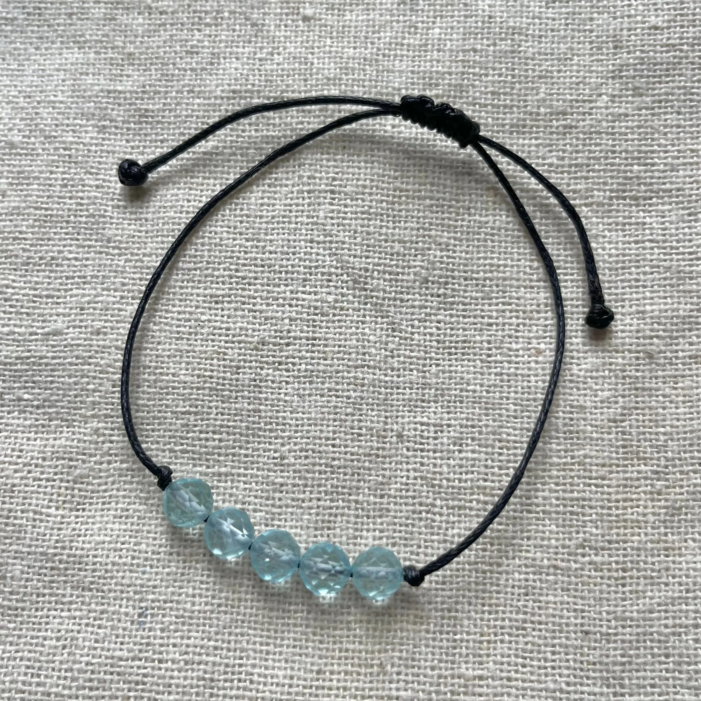 Blue Topaz Cord Bracelet