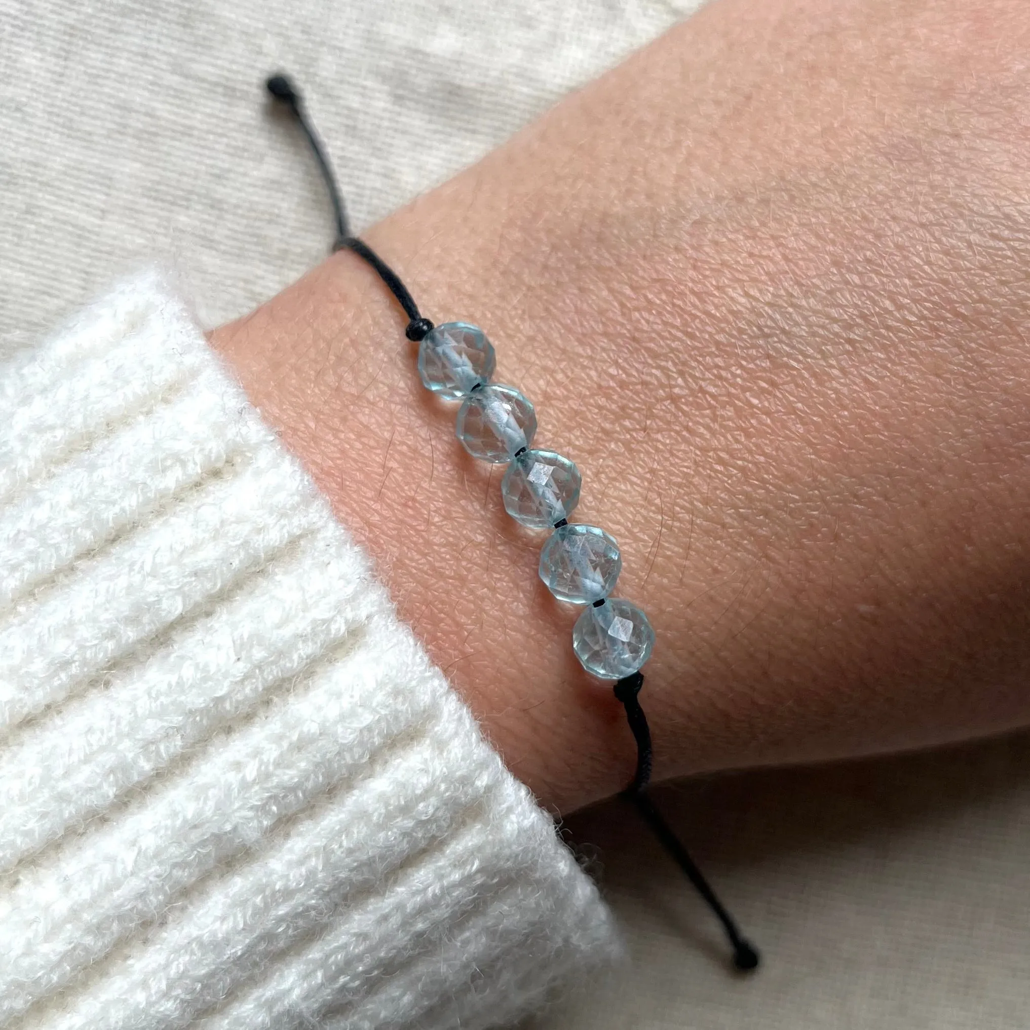 Blue Topaz Cord Bracelet