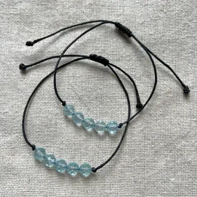 Blue Topaz Cord Bracelet