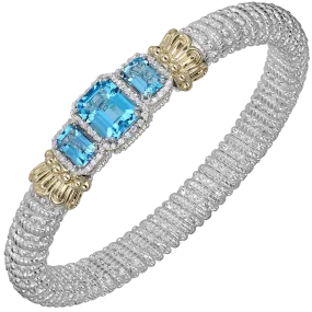 Blue Topaz Diamond Bracelet