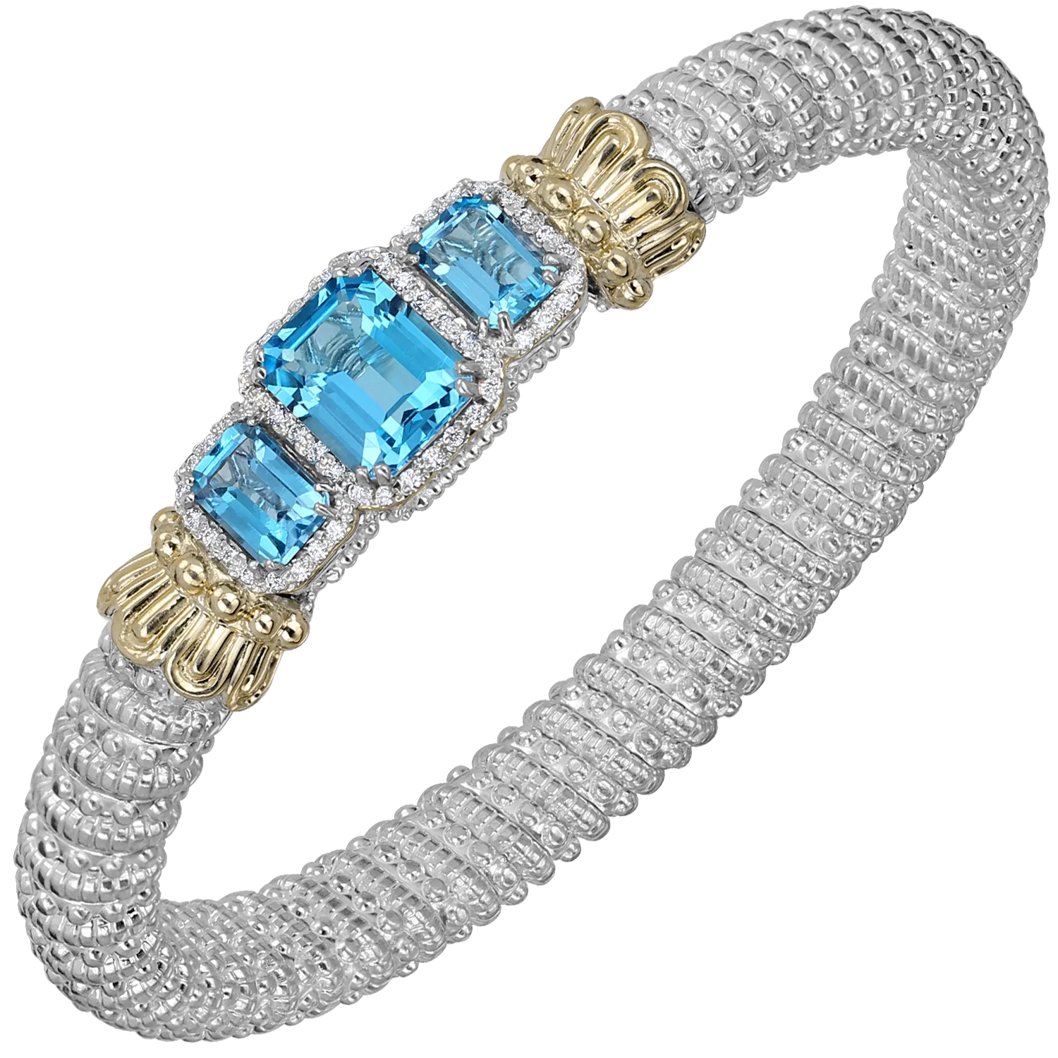 Blue Topaz Diamond Bracelet