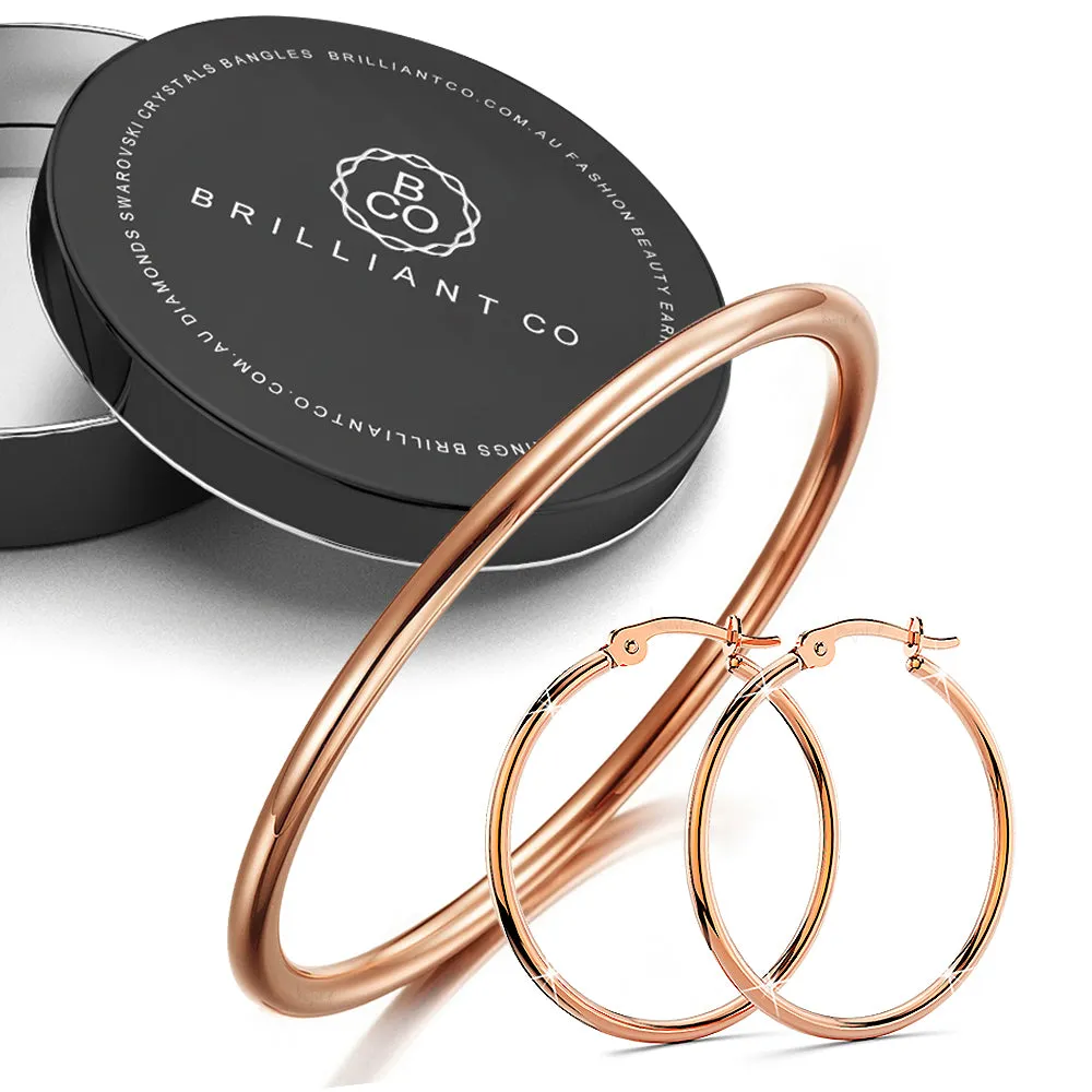 Boxed 2pc Rose Gold Layered Jewellery Gift Set