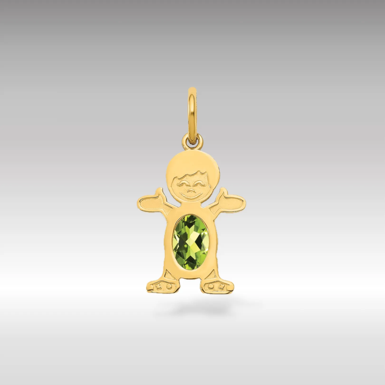 Boy August Birthstone Peridot Pendant