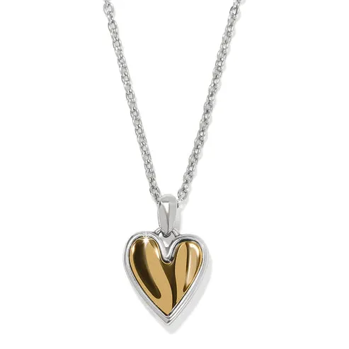 Brighton | Cascade Heart Petite Necklace in Silver and Gold Tone