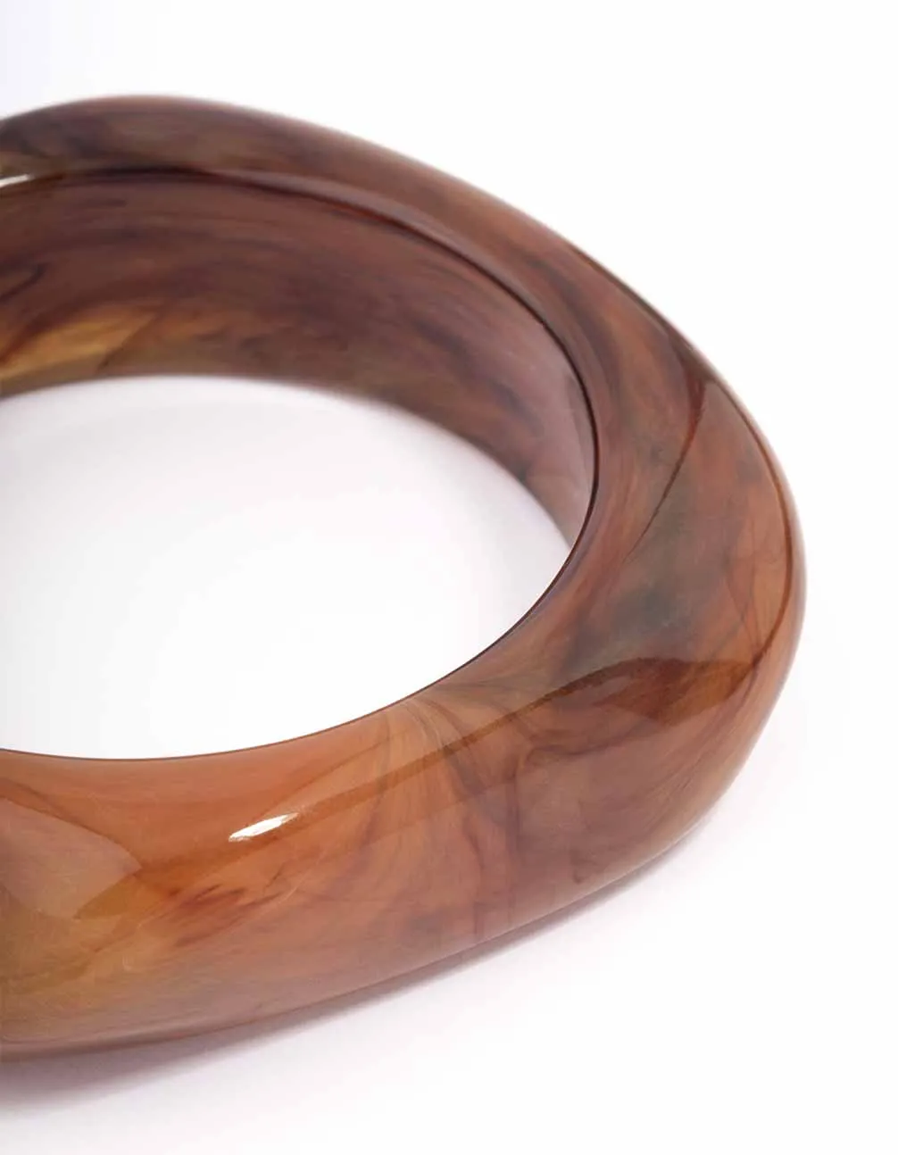 Brown Tortoiseshell Organic Textured Bangle