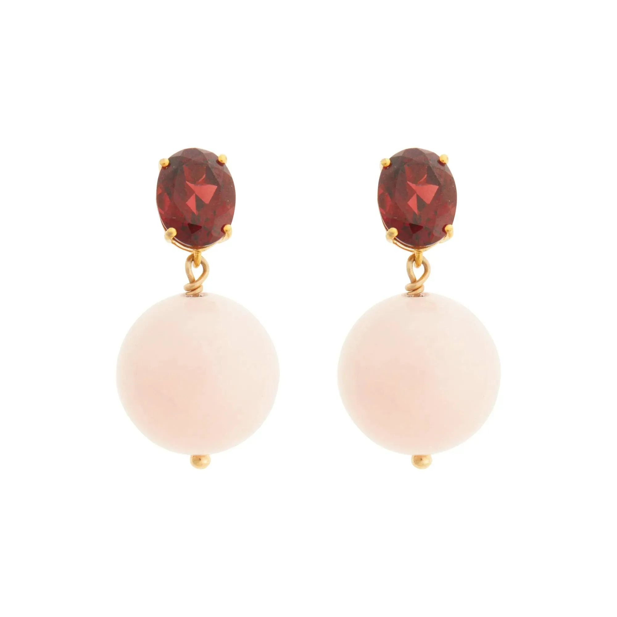 Bubble Rose Quartz Garnet